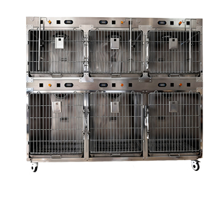 Equipo Veterinario de Lujo, Jaula Clásica de Acero Inoxidable 304 con Lámpara de Calor para Animales Pequeños, Cámara de Oxígeno para Recuperación - Product Image 4