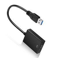 Adaptador a HDMI USB2.0 a HDMI 1080P Convertidor de audio y video Adaptador de video USB con transmisión síncrona de audio y video