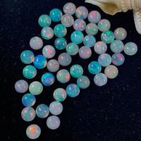 Vente en gros de cabochons ronds en opale naturelle Pierres précieuses de luxe avec feu puissant traité thermiquement