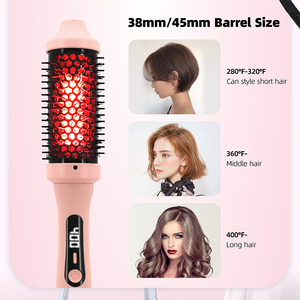 <span class=keywords><strong>Cepillo</strong></span> Térmico Profesional de Calentamiento Rápido con Doble PTC, <span class=keywords><strong>Cepillo</strong></span> Redondo Infrarrojo para Rizar el Cabello a 400F - Product Image 3