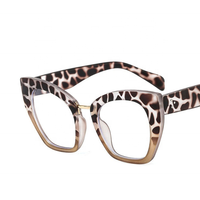 Lunettes anti-lumière bleue à monture large œil de chat, monture de caractère, montures tendance à clous décoratifs