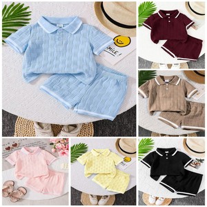 Conjunto <span class=keywords><strong>de</strong></span> Camiseta Polo <span class=keywords><strong>de</strong></span> Punto Acanalado y Pantalones Cortos para Niños y Niñas, Estilo Preppy, <span class=keywords><strong>Ropa</strong></span> Casual <span class=keywords><strong>de</strong></span> Verano <span class=keywords><strong>de</strong></span> 2 Piezas, Venta al Por Mayor - Product Image 2
