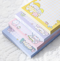 Notes autocollantes de dessin animé japonais mignon étudiant papeterie bloc-notes collant