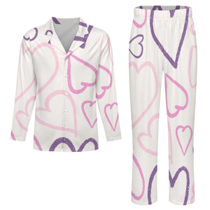 Set piyama 2 potong untuk wanita, piyama musim dingin uniseks berkualitas tinggi, Set pakaian tidur Hari Valentine untuk pria dan wanita - Product Image 4