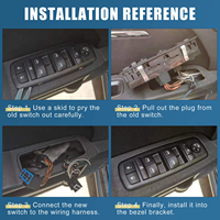 Interruptor Eléctrico para Ventanas de Auto, Compatible con Toyota, Mazda, VW, Fiat, Renault, Peugeot, Mercedes, Audi, BMW, Ford, Chevrolet