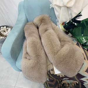 2022 automne hiver nouveau Imitation fourrure de renard <span class=keywords><strong>gilet</strong></span> femmes longue mode fourrure une <span class=keywords><strong>laine</strong></span> manteau <span class=keywords><strong>gilet</strong></span> - Product Image 3