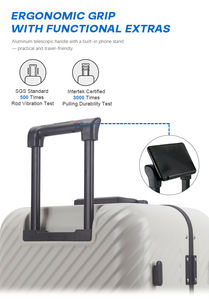 <span class=keywords><strong>Valise</strong></span> <span class=keywords><strong>de</strong></span> <span class=keywords><strong>voyage</strong></span> <span class=keywords><strong>de</strong></span> 24 pouces en polycarbonate portable <span class=keywords><strong>de</strong></span> <span class=keywords><strong>marque</strong></span> personnalisée avec roulette spinner sac à bagages durable pour hommes - Product Image 5