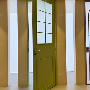 Porte intérieure battante en aluminium vert citron style rétro, style crème pastoral vintage, pour chambre ou salle de bain - Product Image 3