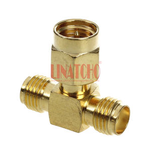 Adattatore doppio in uno T tipo ottone RF dorato <span class=keywords><strong>SMA</strong></span> maschio a doppio connettore Splitter femmina <span class=keywords><strong>SMA</strong></span> Brancher - Product Image 4