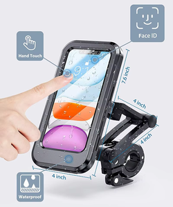 Support de téléphone étanche pour moto, rotation à 360°, étui magnétique, hauteur réglable, fixation sur guidon de vélo - Product Image 2