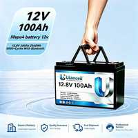 Livraison Gratuite PL 12.8V 12V 50Ah 100Ah 200Ah 300Ah Batterie LiFePO4 pour Système Solaire, Camping-car, Voiture Électrique, Scooter, Moto, Bateau