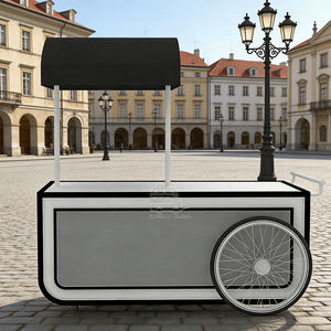 Chariot de vente ambulante de gelato italien, portable, électrique, pour la plage, avec congélateur extérieur - Product Image 4