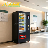 Distributeur de boissons et de collations réfrigérées ACS, écran tactile, équipement alimentaire et de boissons commercial, capacité de 200 à 300 pièces