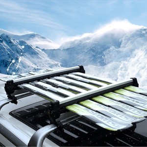Soporte de Fijación para Equipaje de Esquí/Snowboard en el Techo del Automóvil, de Aleación de Aluminio de Uso General, Duradero, Antirrobo, Universal, para 4 Esquís/<span class=keywords><strong>3</strong></span> Tablas - Product Image 1