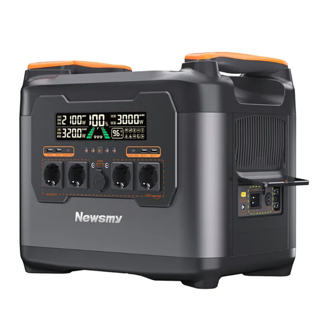 Newsmy 3000W Home Backup Balcony Energy Rechargeable Battery Solar Energy Storage Portable Power Station