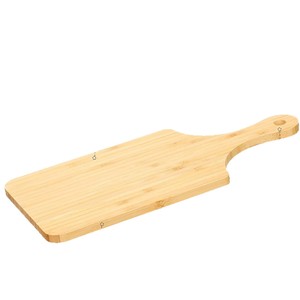 Tabla de cortar rectangular de madera con asa, color madera natural, para uso en la cocina. - Product Image 2