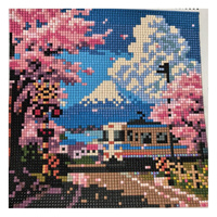 Kits de peinture au diamant DIY manuels, personnalisés, faits à la main, avec des strass carrés en résine, motif paysage