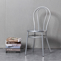Chaise d'art en fer de style américain vintage pour la maison Chaise à dossier en métal pour le café, le lait et le thé Meubles de barbecue