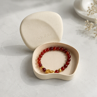 Boîtes d'emballage écologiques en pâte à papier moulée pour colliers et bracelets, boîtes en pâte moulée pour petits bijoux, emballages cadeaux pour ornements