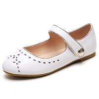 Chaussures plates Mary Jane en cuir à carreaux pour filles avec bride à boucle antidérapantes pour les fêtes - Quatre saisons