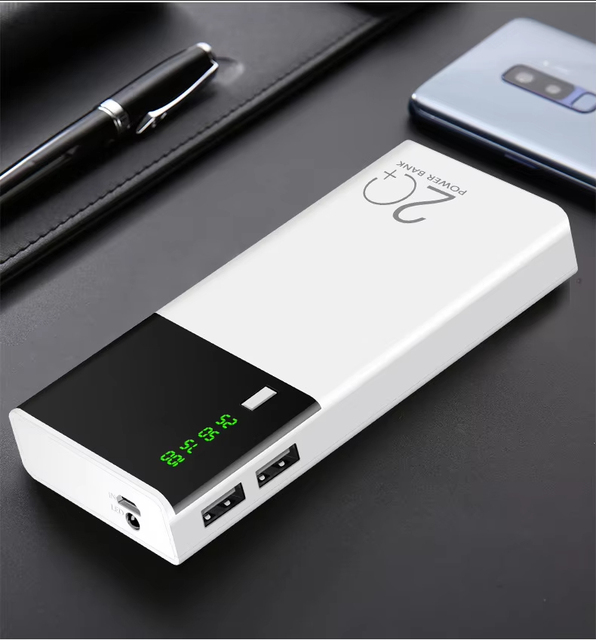 20000mAh High-Capacity Power Bank with Display - Efficient Fast Charging, Smart Battery Indicator, Portable and Durable