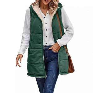 Women's Quilted Gilet <strong>Body</strong> <strong>Warmers</strong> Winter Vest <strong>Fleece</strong> Jacket <strong>Ladies</strong> Winter Sleeveless Coat - Product Image 4