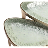 Meubles de salon modernes, table basse en verre avec pieds en métal doré pour café, desserts, ordinateurs portables et livres