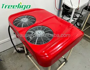 Ventiladores dobles montados en el techo Dc 12V 24V Aire acondicionado de estacionamiento eléctrico para coche Van Truck Bus Caravan