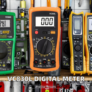 Multimètre numérique VC830L AC/DC 600V Ampèremètre Volt Ohmmètre Testeur Écran LCD Rétroéclairage Portable Affichage 4 chiffres Classe de précision 0,1 - Product Image 2