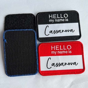 Atacado Eco-Friendly Twail Iron-On Patches bordados Tamanhos personalizados e cores Moda Marcas Rectangle Design - Product Image 2