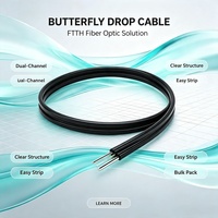 Bend-Insensitive FTTH Optic Fiber Drop Cable High Quality G.652 Fiber PVC Material Indoor/Outdoor Use Bow-type Infrastructure