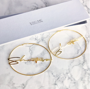 Pendientes <span class=keywords><strong>de</strong></span> Aro Grandes <span class=keywords><strong>de</strong></span> Acero Inoxidable Jietao con Baño <span class=keywords><strong>de</strong></span> Oro <span class=keywords><strong>de</strong></span> 18K y Placa <span class=keywords><strong>de</strong></span> Nombre Personalizada, Joyería Hip Hop <span class=keywords><strong>de</strong></span> Gran Impacto - Product Image 4