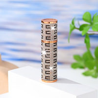 Botol Parfum Silinder Kaca Berhias Rhinestone Laris Manis untuk Makeup, Perjalanan, Botol Semprot Mini Portabel 5ML Grosir