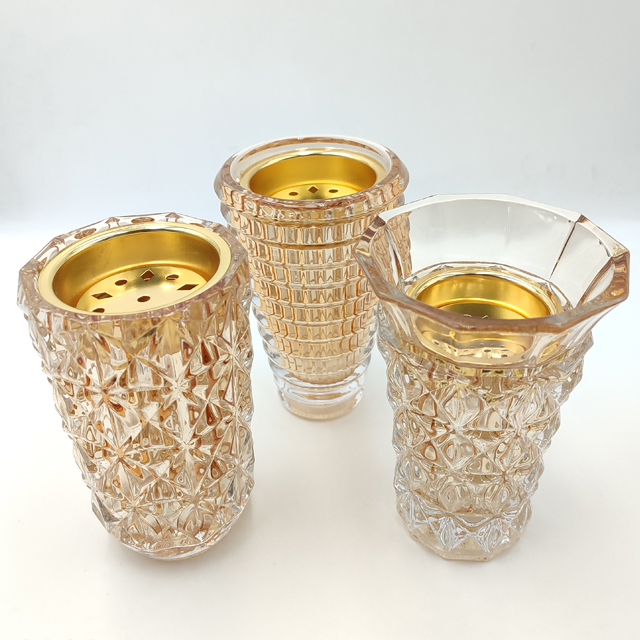 Лидер продаж, Свадебные Уникальные синие роскошные современные металлические декоративные стеклянные вазы с цветами и кристаллами 2021