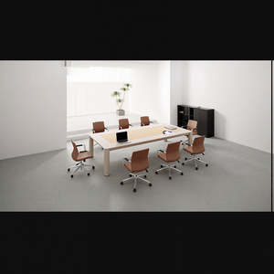 현대 인체 공학적 회전 의자 미드 백 요추 지지대 롤링 휠 편안한 사무실 회의실 직원 가구 - Product Image 6