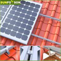 Support de montage solaire pour toit en tuiles, système de fixation photovoltaïque avec crochets pour système PV résidentiel