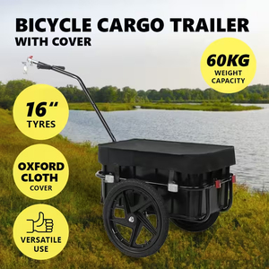 <span class=keywords><strong>Remorque</strong></span> à vélo robuste avec <span class=keywords><strong>attelage</strong></span> universel pliable chariot de chariot de vélo de stockage compact - Product Image 2