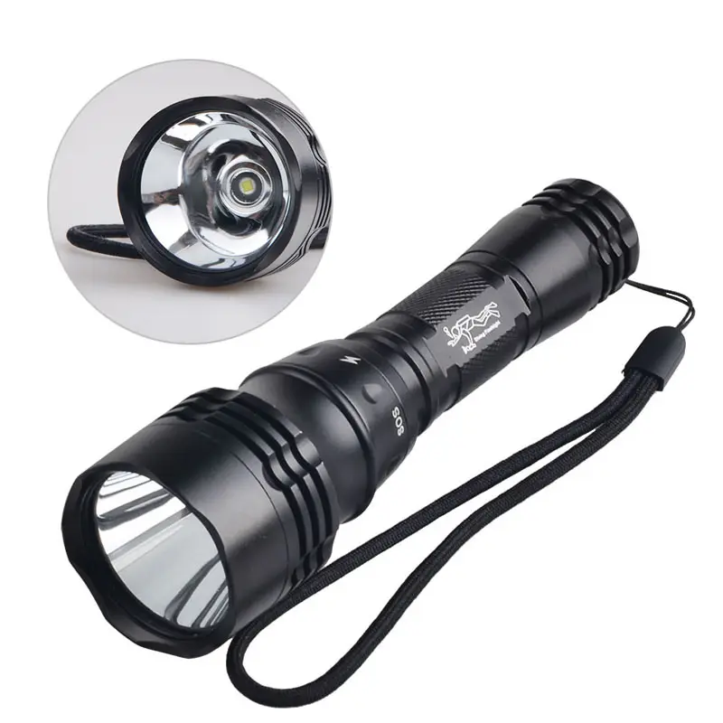 Logo Tùy Chỉnh Đèn Chống Thấm Nước Dưới Nước Công Suất Cao Xm-L T6 LED Scuba Lặn Đèn Pin Với Pin 18650