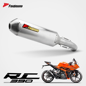 Prix de gros Forsound Factory 2018-2021 <span class=keywords><strong>KTM</strong></span> <span class=keywords><strong>Duke</strong></span> 390 RC390 Silencieux d'échappement de course style flèche en acier inoxydable noir - Product Image 1
