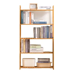 boekenkast grijs hout Suppliers-Hot Koop Gemaakt Van 100% Natuurlijke Bamboe Boek Plank Boekenkast