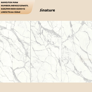 <span class=keywords><strong>Azulejos</strong></span> de Porcelana con Aspecto de Mármol Moderno, 12 mm de Grosor, 1600x3200 mm, Alto Brillo, Antideslizantes, <span class=keywords><strong>para</strong></span> Baños de Villas y Uso en Exteriores - Product Image 2