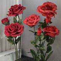 Décorations artisanales pour mariage et fête des mères - Fleurs géantes en papier rose - Grande taille pour vitrine
