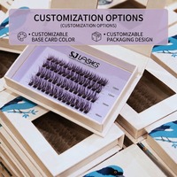 Cils en grappe pré-collés, faux cils sans colle, grappes de cils DIY, vente en gros, aspect naturel et vaporeux, réutilisables, marque privée