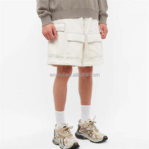 Pantalons courts pour hommes en gros OEM, personnalisés, beiges, zippés aux genoux, plusieurs poches, pantalons <span class=keywords><strong>cargo</strong></span> amples pour hommes - Product Image 3