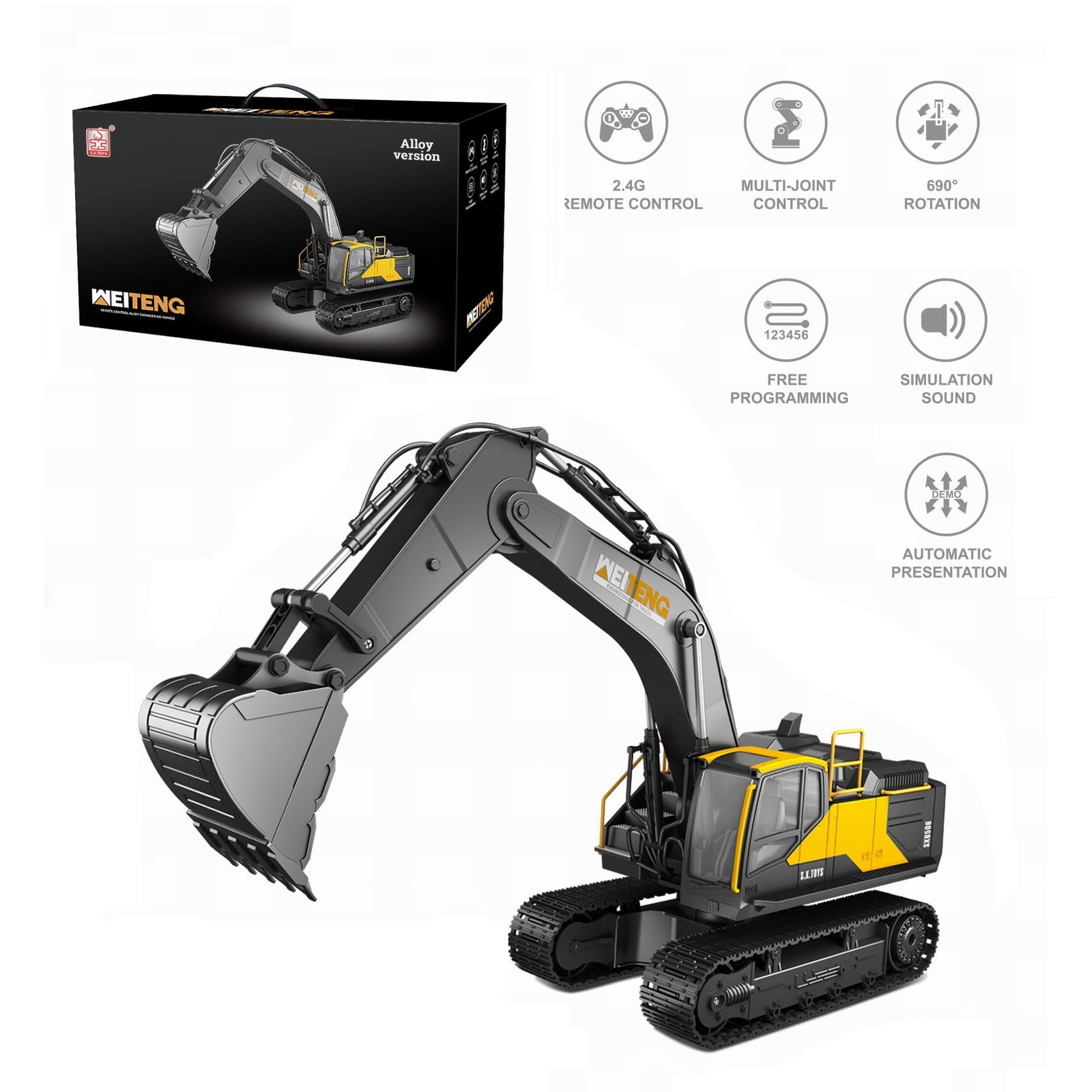 17 channel rc excavator