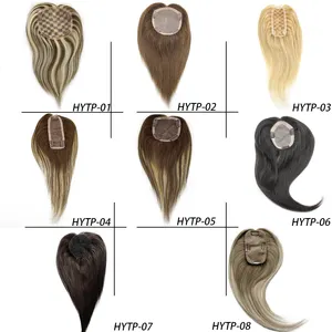 HaiYi 2024 New Trend Long Smooth Silky Hair Piece Virgin Cuticle European Human Hair Ladies Hair Toppers