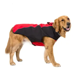 ホット販売新しいデザインの犬のジャケット防水ソフトライト反射ペットレインコートペットジャケット服