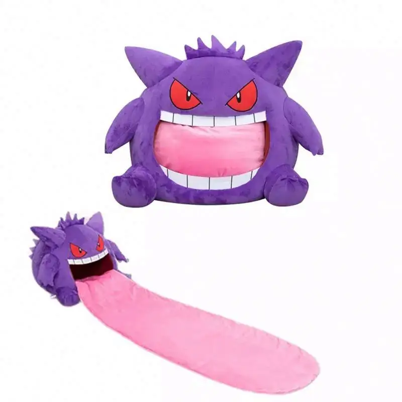 Anime Poke-mon Gengar Plush Doll Toys Sleeping Blanket Pillow OEM GP 1pc/pp Bag Unisex Toys for Loo Pretty Gift PP Cotton 2pcs