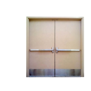 <span class=keywords><strong>Porte</strong></span> Tagliafuoco in Acciaio a Doppia Anta per Scuole con Maniglia a Barra di Spinta - Product Image 1