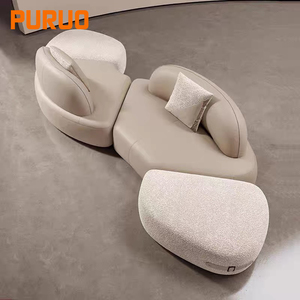 Puruo nordico italiano designer in vera pelle divano Coach braccio basso design retrò <span class=keywords><strong>Set</strong></span> di mobili da soggiorno <span class=keywords><strong>Set</strong></span> di divani - Product Image 5